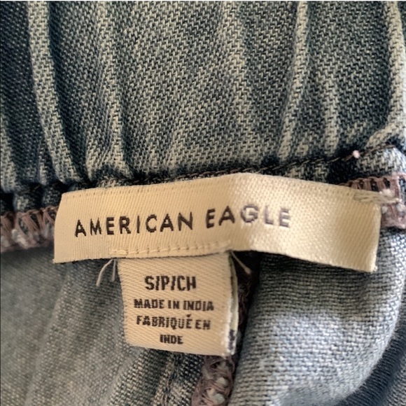 American Eagle Paper Bag Shorts w/ Tie and elastic wasistband - Picture 4 of 5